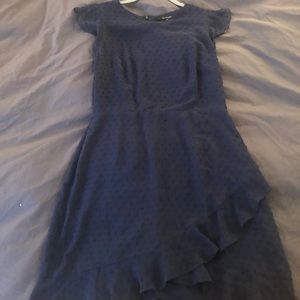 Navy blue dress with textured pattern. Size medium